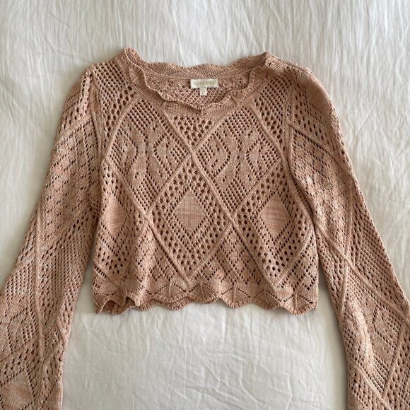 Ronny Kobo Crochet Knit Sweater (sz L) - Picture 4 of 6